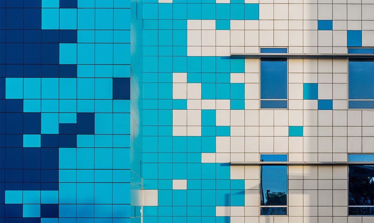 Detail of the facade of the Innovation Centre