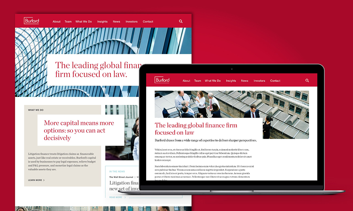 A laptop and a tablet displaying a website design.