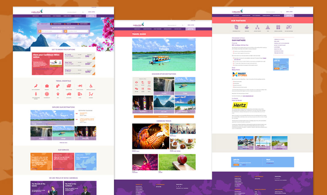 A revamped website with vibrant colors.