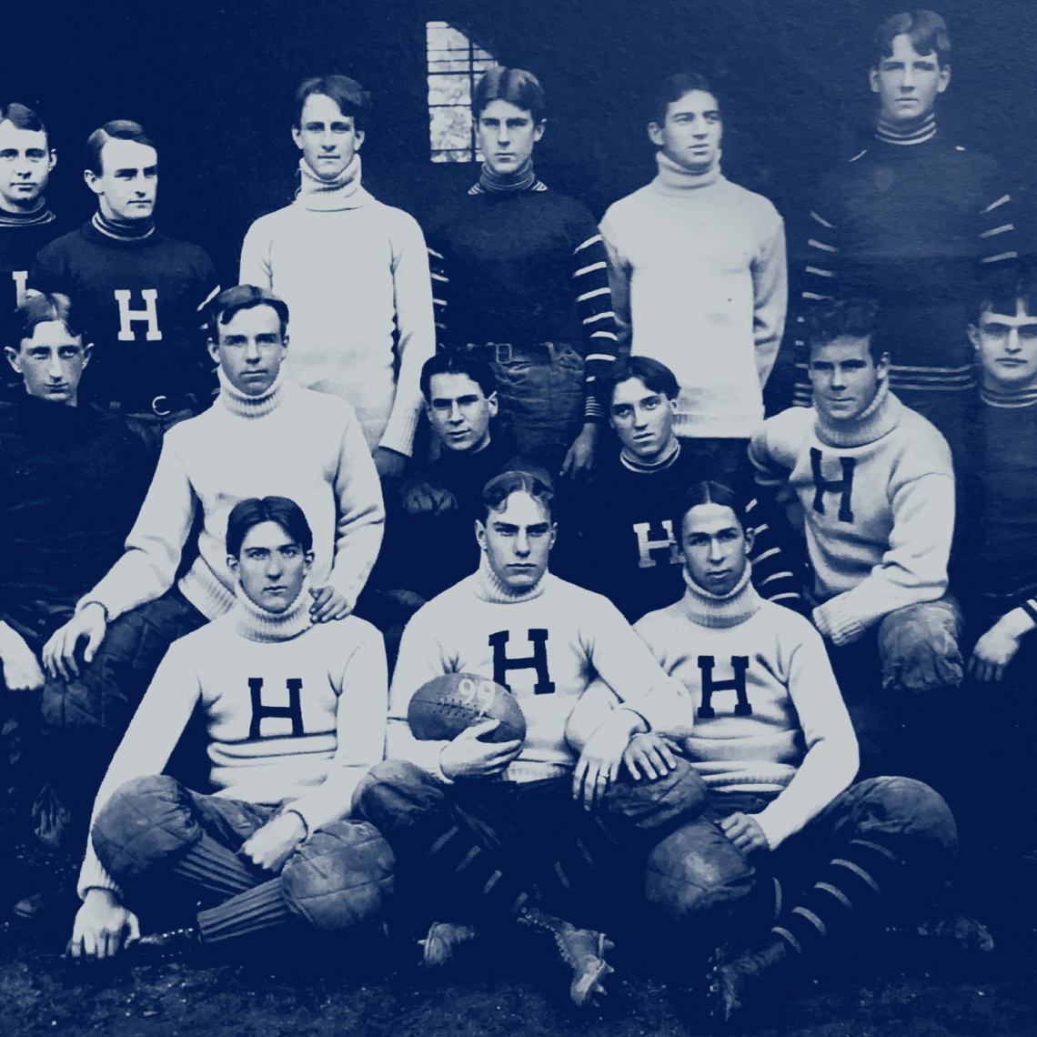 a vintage photo of a group of students in a sports uniform