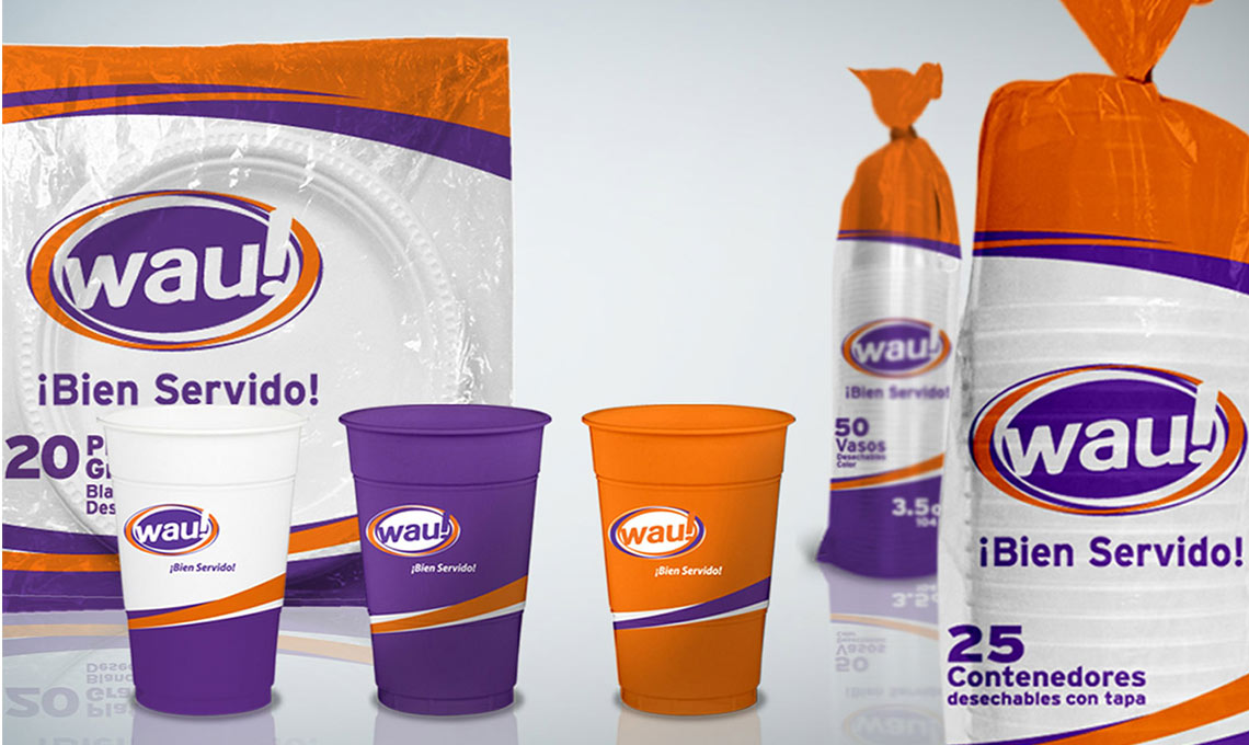 A set of plastic cups and a plastic bag, WAU!