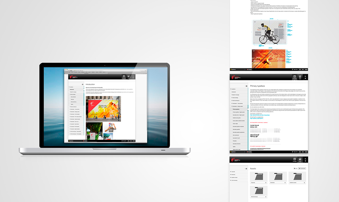 A laptop featuring a variety of images as part of a rebranding program.