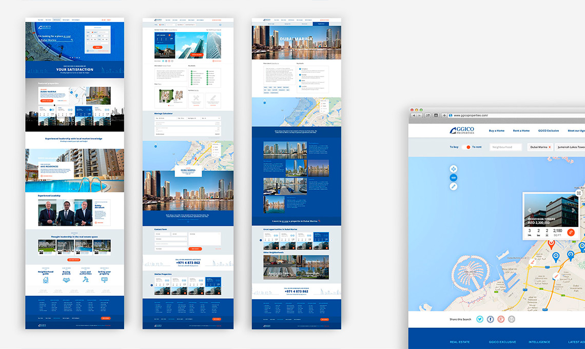 The corporate website of a real estate platform.