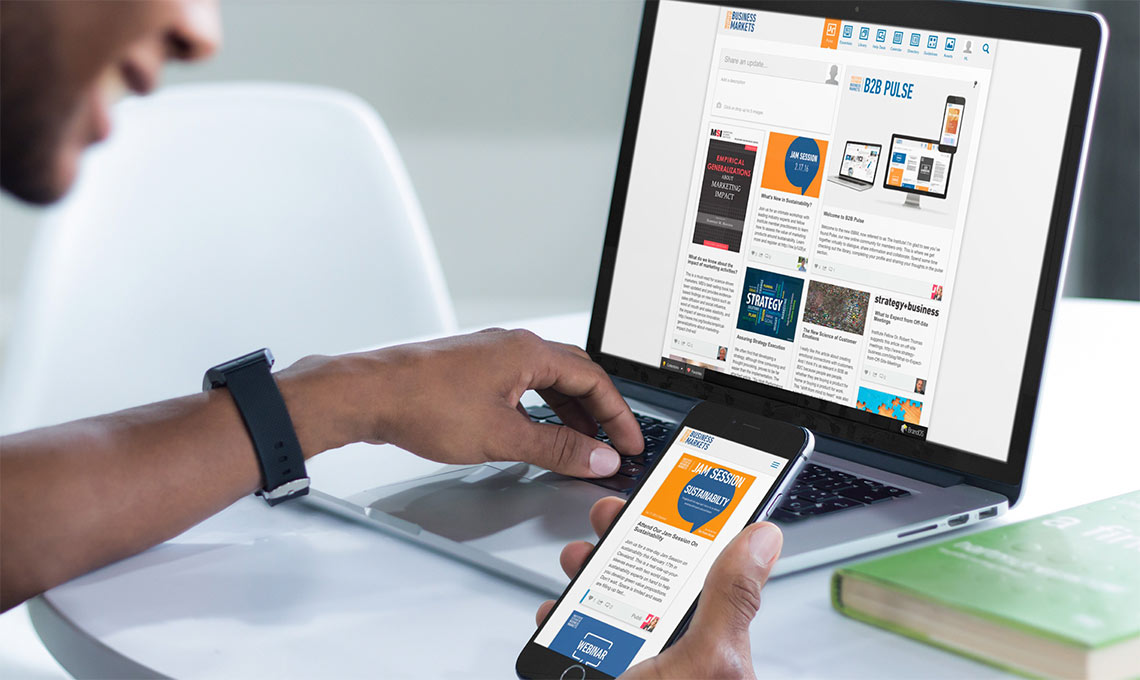 A man is utilizing a laptop to explore potential brand opportunities.