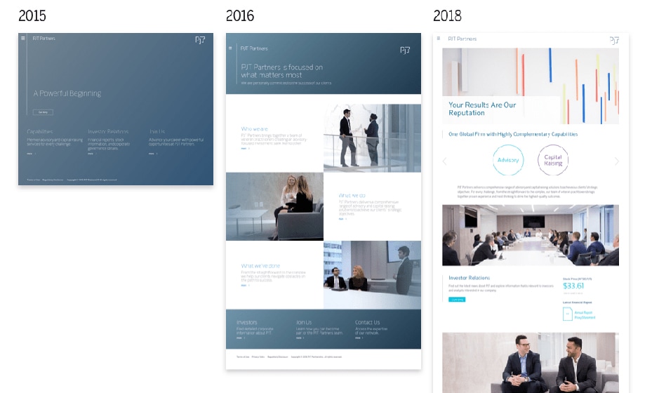 The homepage of a company's website featuring technology integration.