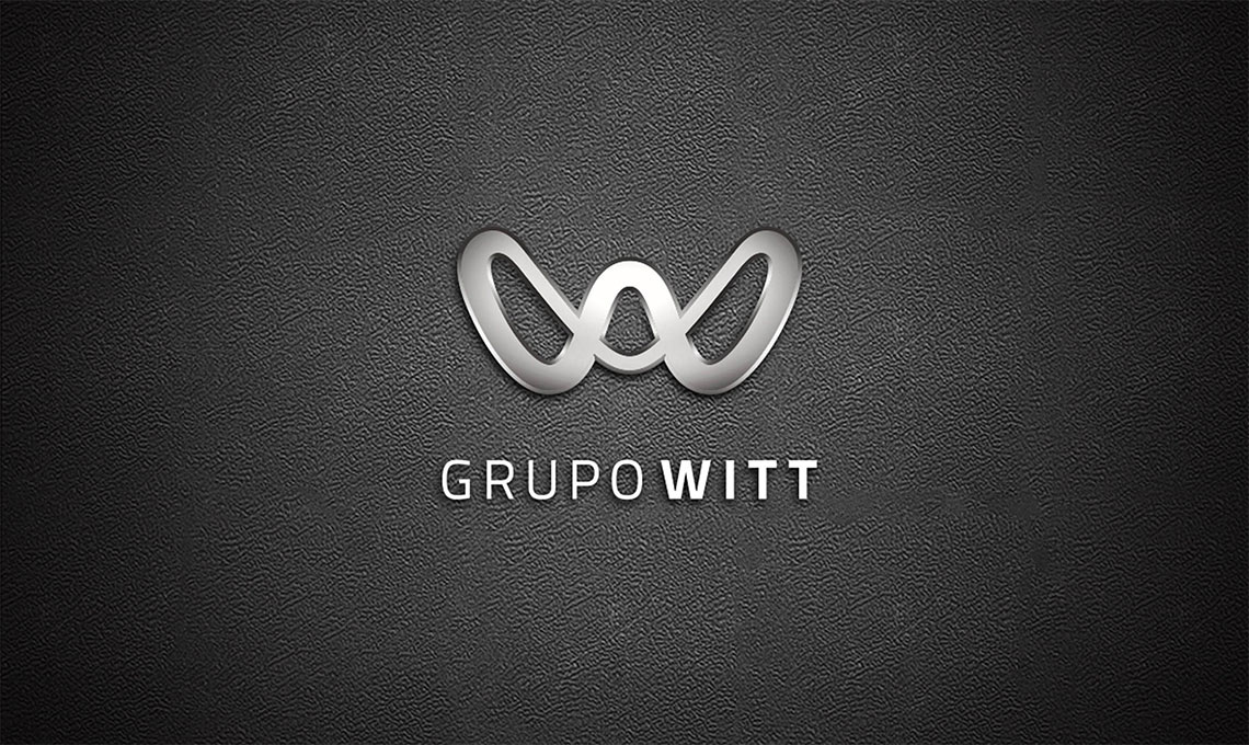 A bold logo for groupwitt on a black background, generating value.